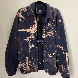 Chaps Jackets & Coats - Ralph Lauren Chaps Bleached Tie Dye ZIP Up Jacket Chaps Jackets & Coats - Ralph Lauren Chaps Bleached Tie Dye ZIP Up Jacket